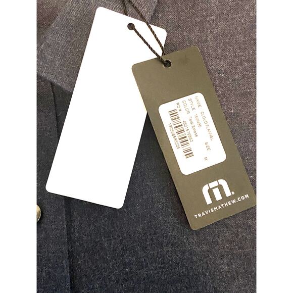 Travis Mathew Men's Medium Cloud Collection Flannel Shirt Blue Heather NEW - Picture 12 of 12